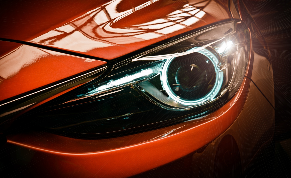Closeup of a Headlight