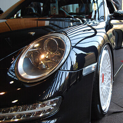 Porsche Headlight Closeup