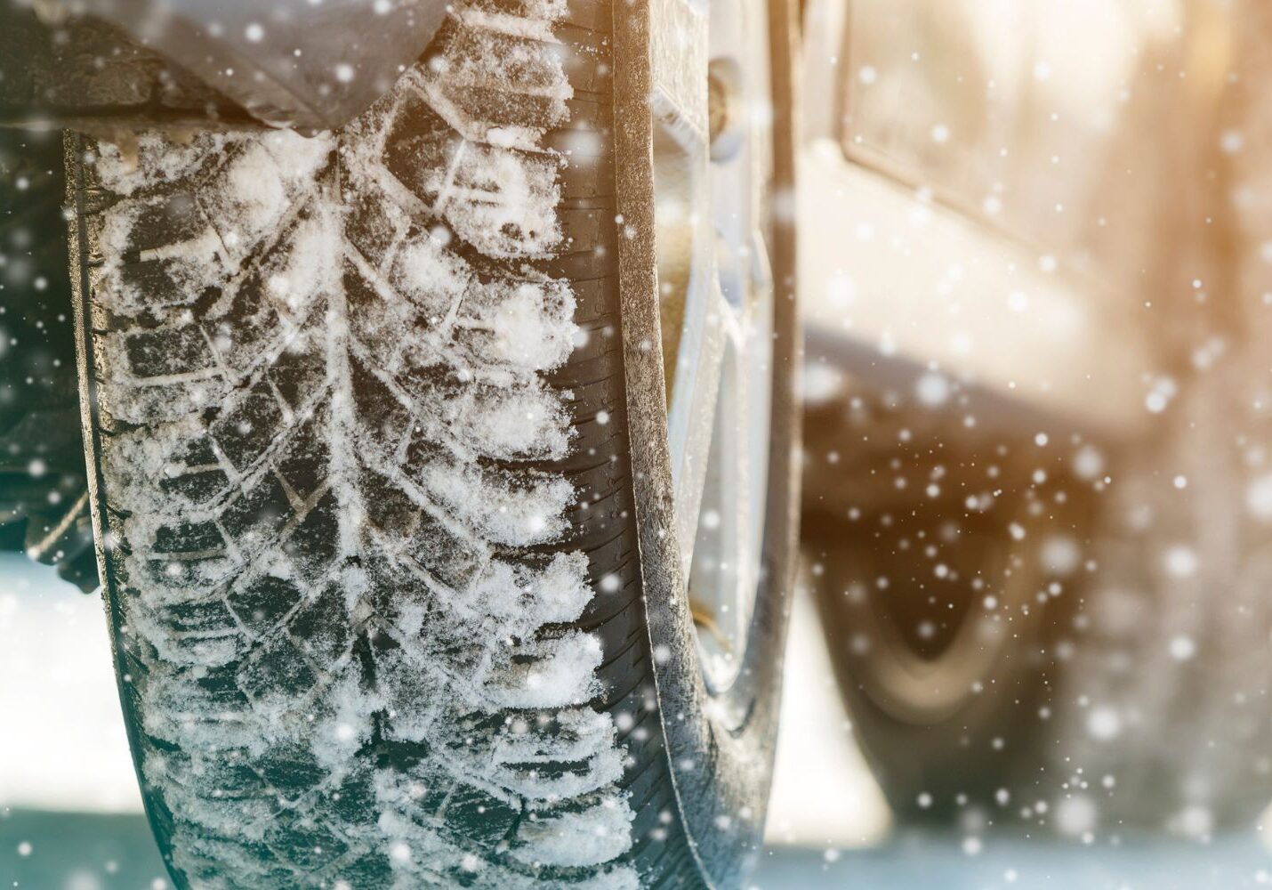 Winter tires in snow