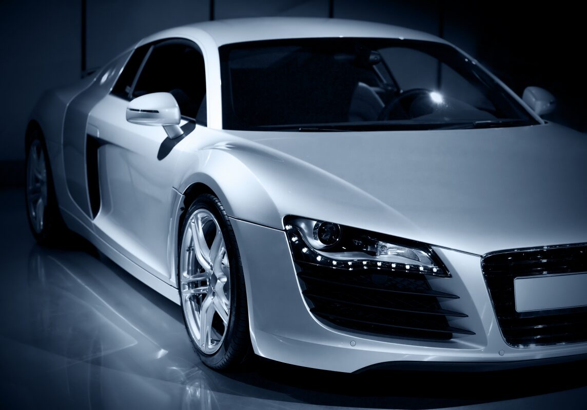 Sleek Silver Sports Car