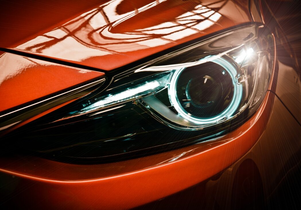Closeup of a Headlight