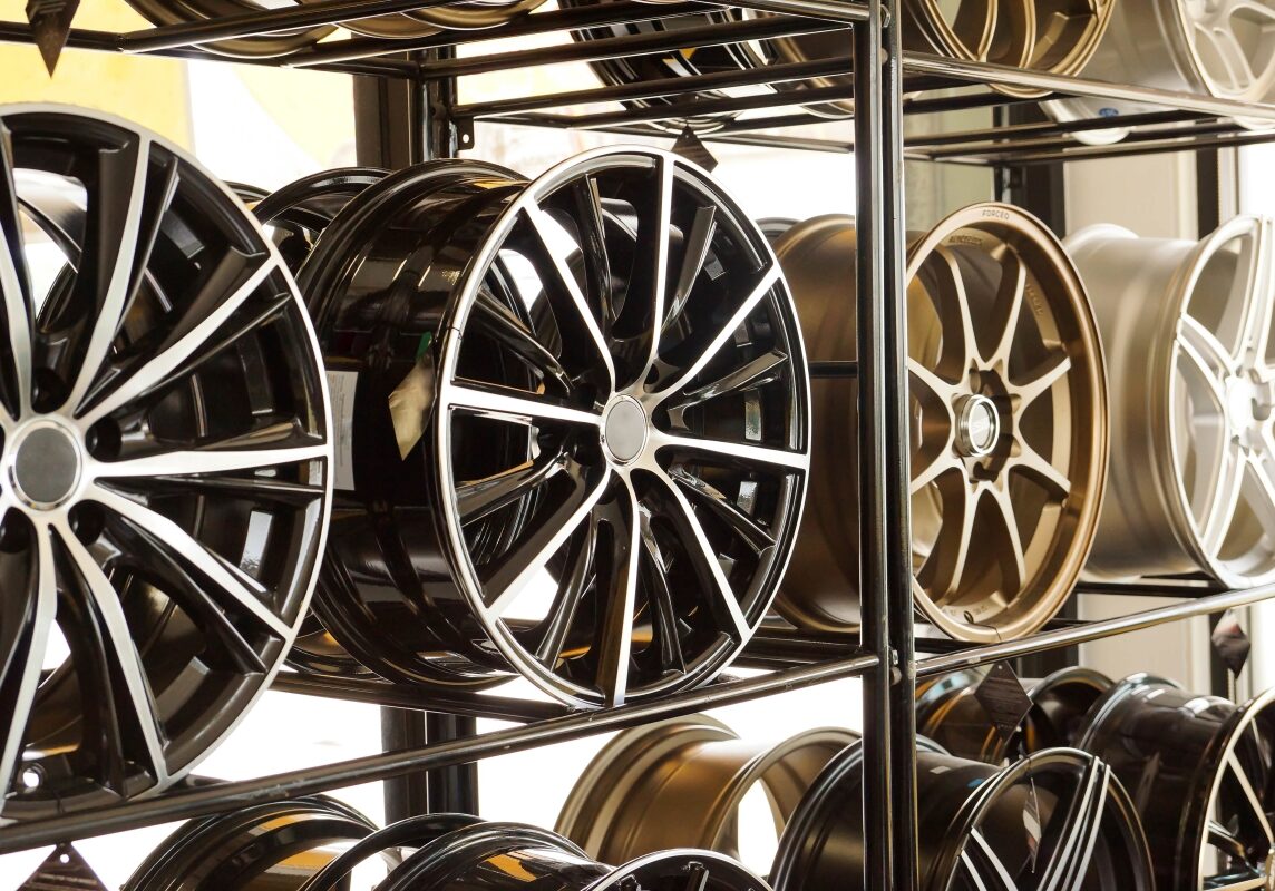 Tire Rims on the Shelf