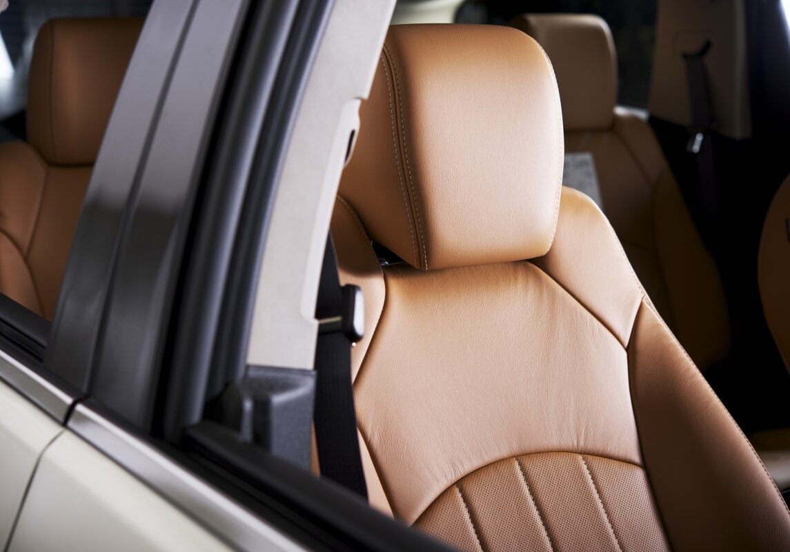 Tan Leather Passenger Seat